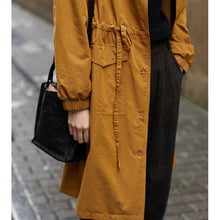 Load image into Gallery viewer, Cotton Ladies Long Coats, Winter Trench Outerwear, Women's Button up Trench