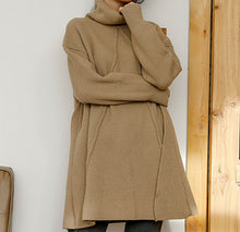 Load image into Gallery viewer, Turtleneck Sweater for Women, Long Rib Sweater, Pullover Sweater for Ladies