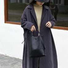 Load image into Gallery viewer, Long Winter Coats for Women, Corduroy Trench, Loose Casual Warm Overcoat