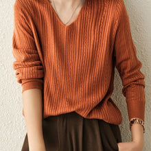 Load image into Gallery viewer, Cotton Sweater for Women, Casual Cropped Sweater, Loose Pullover Sweater