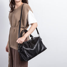 Load image into Gallery viewer, Leather Weekender Tote Bag, Ladies Satchel Purse, Women Shoulder Bag