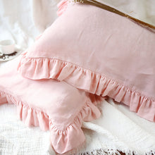 Load image into Gallery viewer, Washed Country Style Linen Bedding Set Pillowcases With Flat Sheet T31121