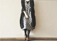 Load image into Gallery viewer, Black Casual Loose Long Sweater Knitwear Coat Women Tops - FantasyLinen