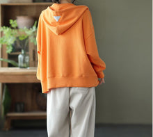 Load image into Gallery viewer, Cotton Womens Coats, Black Petite Coats, Casual Hooded Jacket