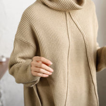Load image into Gallery viewer, Turtleneck Sweater for Women, Long Rib Sweater, Pullover Sweater for Ladies