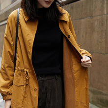 Load image into Gallery viewer, Cotton Ladies Long Coats, Winter Trench Outerwear, Women&#39;s Button up Trench
