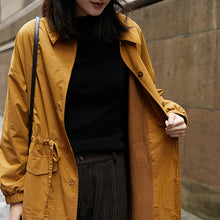 Load image into Gallery viewer, Cotton Ladies Long Coats, Winter Trench Outerwear, Women's Button up Trench