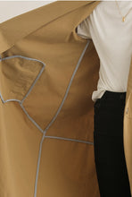 Load image into Gallery viewer, Classic Long Sleeve Trench, Fluffy Ladies Overcoat, Cotton Buckle Long Black Coat