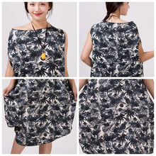 Load image into Gallery viewer, Women's Irregularity Linen Printed Dresses