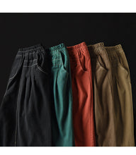 Load image into Gallery viewer, Cotton Pants for Women, Black Harm Pants, Brown Pocket Pant