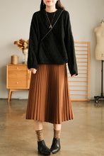 Load image into Gallery viewer, Women Pullover Sweater Crew-neck Sweatshirt, White Tops for Women