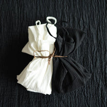 Load image into Gallery viewer, Small Black And White Condole Belt Long Dress Summer Casual Tops LR0032 - FantasyLinen