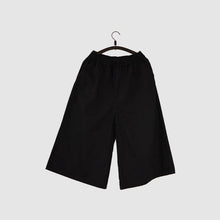 Load image into Gallery viewer, Black Culottes Wide-legged Pants Causel Women Clothes - FantasyLinen