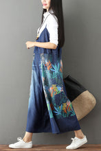 Load image into Gallery viewer, Vintage Floral Printed Casual Loose Denim Overalls Jumpsuits For Women Q6516