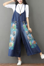 Load image into Gallery viewer, Vintage Floral Printed Casual Loose Denim Overalls Jumpsuits For Women Q6516
