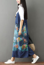 Load image into Gallery viewer, Vintage Floral Printed Casual Loose Denim Overalls Jumpsuits For Women Q6516