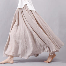 Load image into Gallery viewer, Multicolor Sun Skirt Elastic Waist Cotton linen Skirt Big Hem Long Skirt Women Clothes S1725 - FantasyLinen
