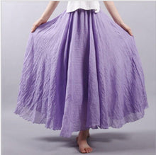 Load image into Gallery viewer, Multicolor Sun Skirt Elastic Waist Cotton linen Skirt Big Hem Long Skirt Women Clothes S1725 - FantasyLinen