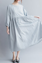 Load image into Gallery viewer, Fashion Women Long Dresses Cotton Linen Loose Lady Dress Q2041