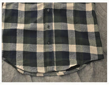 Load image into Gallery viewer, Green Check Cotton Shirt Women Tops Fashion Clothes LR891 - FantasyLinen