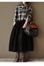 Load image into Gallery viewer, Green Check Cotton Shirt Women Tops Fashion Clothes LR891 - FantasyLinen