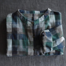 Load image into Gallery viewer, Green Square Maxi Size Dress Plus Size Fashion Women Clothes - FantasyLinen