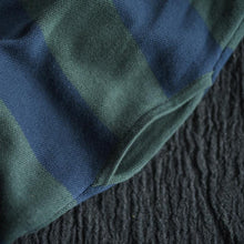 Load image into Gallery viewer, Green Stripe Long Cotton Top Loose Sweater Dress Women Clothes S230A - FantasyLinen