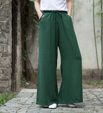 Load image into Gallery viewer, Wide Leg Linen Pants Summer Linen Pants For Women FantasyLinen