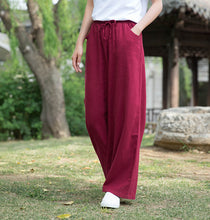 Load image into Gallery viewer, Wide Leg Linen Pants Summer Linen Pants For Women FantasyLinen