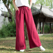 Load image into Gallery viewer, Wide Leg Linen Pants Summer Linen Pants For Women FantasyLinen