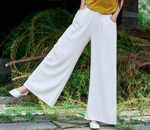 Load image into Gallery viewer, Wide Leg Linen Pants Summer Linen Pants For Women FantasyLinen