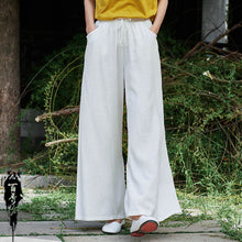 Load image into Gallery viewer, Wide Leg Linen Pants Summer Linen Pants For Women FantasyLinen