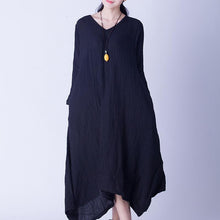 Load image into Gallery viewer, Irregular Sweep Linen Casual Loose Long Dresses Women Clothes Q2602A - FantasyLinen