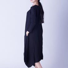 Load image into Gallery viewer, Irregular Sweep Linen Casual Loose Long Dresses Women Clothes Q2602A - FantasyLinen