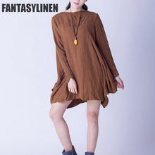 Load image into Gallery viewer, Yellow Linen Casual Loose Shirt Women Clothes S0802A - FantasyLinen