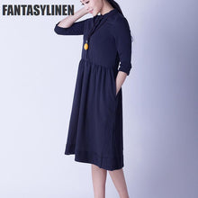 Load image into Gallery viewer, Elegant Warm Loose Casual Dress Women Tops Q0809A - FantasyLinen