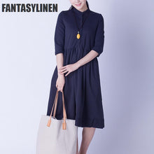 Load image into Gallery viewer, Elegant Warm Loose Casual Dress Women Tops Q0809A - FantasyLinen