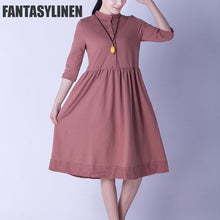 Load image into Gallery viewer, Elegant Warm Loose Casual Dress Women Tops Q0809A - FantasyLinen