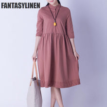 Load image into Gallery viewer, Elegant Warm Loose Casual Dress Women Tops Q0809A - FantasyLinen