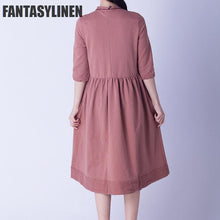 Load image into Gallery viewer, Elegant Warm Loose Casual Dress Women Tops Q0809A - FantasyLinen