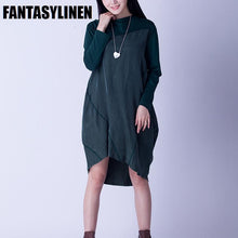 Load image into Gallery viewer, Green and Black Silk Fitting Dresses Women Clothes Q2803A - FantasyLinen