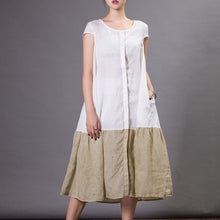 Load image into Gallery viewer, Women's Loose Plus Size Spliced Cardigan Dress