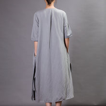 Load image into Gallery viewer, Vintage Embroidered V-Neck Cardigan Dress For Women