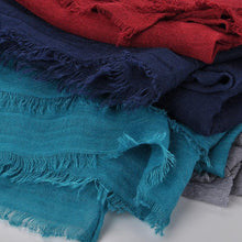 Load image into Gallery viewer, Cotton Linen Vintage Long Shawl Women Scarf Fashion Accessories E1401A - FantasyLinen