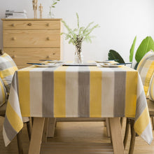 Load image into Gallery viewer, Linen Tablecloth,Striped Linen Tablecloth, Elegant Tablecloth, Christmas Tablecloth, Rustic Tablecloth
