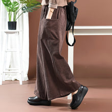 Load image into Gallery viewer, Women Loose Corduroy Wide Legs Pants