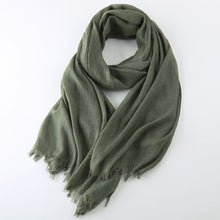 Load image into Gallery viewer, Cotton Linen Warm Long Scarf Women Accessories Christmas gift Thanksgiving gift