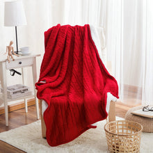 Load image into Gallery viewer, Soft Throw Blankets, Thick Weighted Blanket, Chunky Wool Blanket