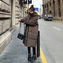 Load image into Gallery viewer, Women's Winter Coats, Brown Outwear Jacket, Hooden Cotton Coat