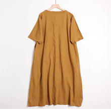 Load image into Gallery viewer, Women&#39;s Simple Solid Color Linen Dress For Summer
